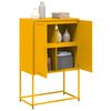 vidaXL Buffet haut jaune moutarde 68,5x38,5x107 cm acier
