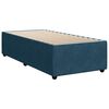 vidaXL Sommier &agrave; lattes de lit avec matelas bleu 90x190 cm velours