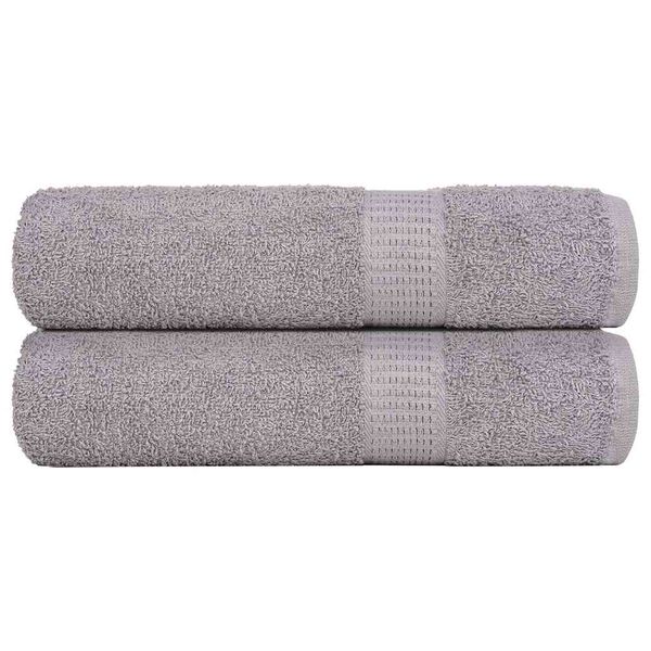 vidaXL Essuie-mains FROGN 2 pcs gris 50x100 cm 360 g/m&sup2;