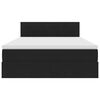 vidaXL Lit de Rangement avec matelas Noir 140 x 190 cm Velours