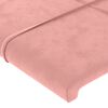 vidaXL Sommier &agrave; lattes de lit avec matelas Rose 140x200 cm Velours