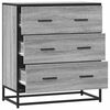 vidaXL Buffet sonoma gris 68x35x76 cm bois d'ing&eacute;nierie et m&eacute;tal