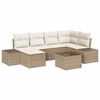 vidaXL Ensemble de canapé de jardin 6 pcs Beige et crème polyrotin