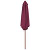 vidaXL Parasol d'ext&eacute;rieur avec m&acirc;t en bois 270 cm rouge bordeaux