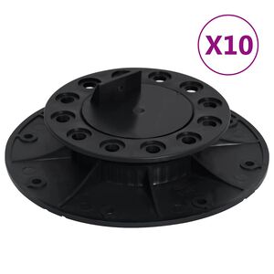 vidaXL Pieds de terrasse r&eacute;glables 10 pcs 25-40 mm