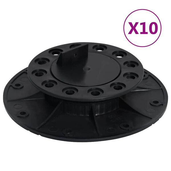 vidaXL Pieds de terrasse r&eacute;glables 10 pcs 25-40 mm
