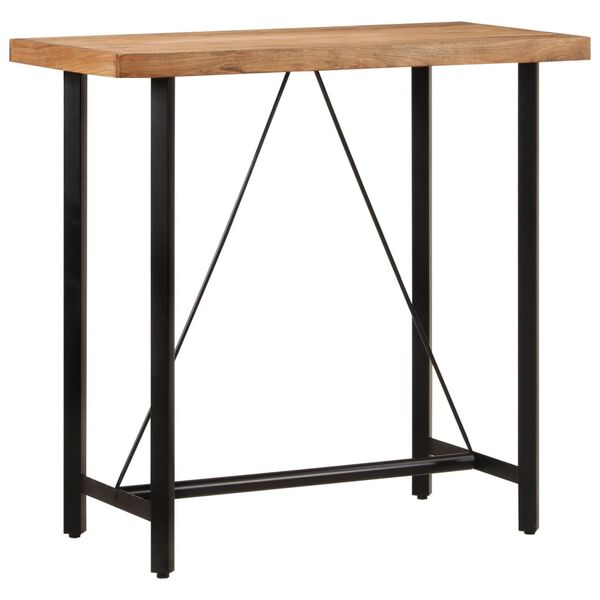 vidaXL Table de bar 110x55x107 cm bois massif d'acacia et fer