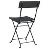 vidaXL Chaises de bistrot pliantes lot de 4 Noir R&eacute;sine tress&eacute;e acier