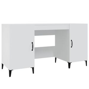 vidaXL Bureau Blanc 140x50x75 cm Bois d'ing&eacute;nierie