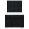 vidaXL Sommier &agrave; lattes de lit avec matelas Noir 100x200 cm Tissu