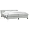 vidaXL Sommier &agrave; lattes de lit et matelas gris clair 180x210cm velours