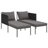 vidaXL Transat avec coussin Anthracite 115 x 153 x 69.5cm Acier