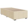 vidaXL Sommier &agrave; lattes de lit avec matelas Cr&egrave;me 90x200 cm Tissu