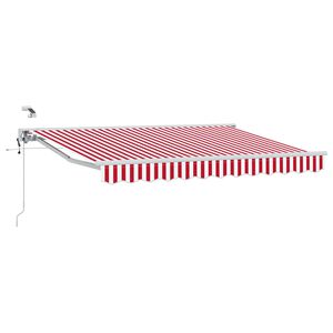 vidaXL Auvent r&eacute;tractable &eacute;lectrique Rouge et Blanc 2,5 x 2 m