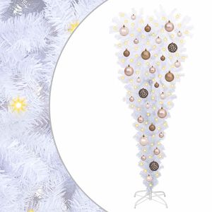 vidaXL Sapin de No&euml;l artificiel avec 150 LED Blanc 120 cm PVC et Acier