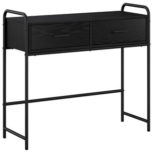 vidaXL Table console Ch&ecirc;ne noir 90 x 33 x 80,5 cm Bois d'ing&eacute;nierie