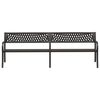 vidaXL Banc double de jardin 246 cm Noir Acier