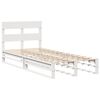 vidaXL Cadre de lit sans matelas blanc 75x190 cm bois de pin massif