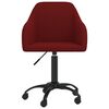vidaXL Chaises &agrave; manger pivotantes lot de 2 rouge bordeaux velours
