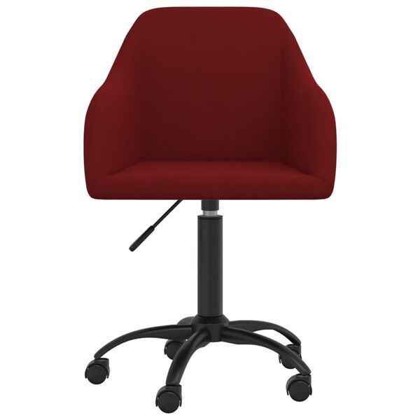 vidaXL Chaises &agrave; manger pivotantes lot de 2 rouge bordeaux velours
