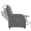 vidaXL Fauteuil électrique de massage Gris foncé Tissu