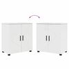 vidaXL Ensemble de mobilier de salle de bain 2 pcs Blanc brillant