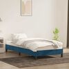 vidaXL Cadre de lit sans matelas bleu fonc&eacute; 100x210 cm velours