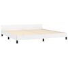 vidaXL Cadre de lit avec t&ecirc;te de lit sans matelas blanc 200x200 cm