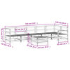 vidaXL Salon de jardin 7 pcs bois de pin impr&eacute;gn&eacute;