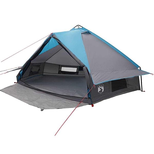 vidaXL Tente tipi avec toit avec évent Bleu et gris 490 x 410 x 210 cm