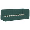 vidaXL Cadre de lit d'angle Vert foncé 80 x 200 cm Velours