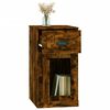 vidaXL Armoire latérale avec tiroir chêne fumé 40x50x75 cm