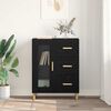 vidaXL Buffet Ch&ecirc;ne noir 69,5 x 34 x 90 cm Bois d'ing&eacute;nierie