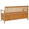 vidaXL Banc de rangement de jardin 148 cm bois d'acacia solide