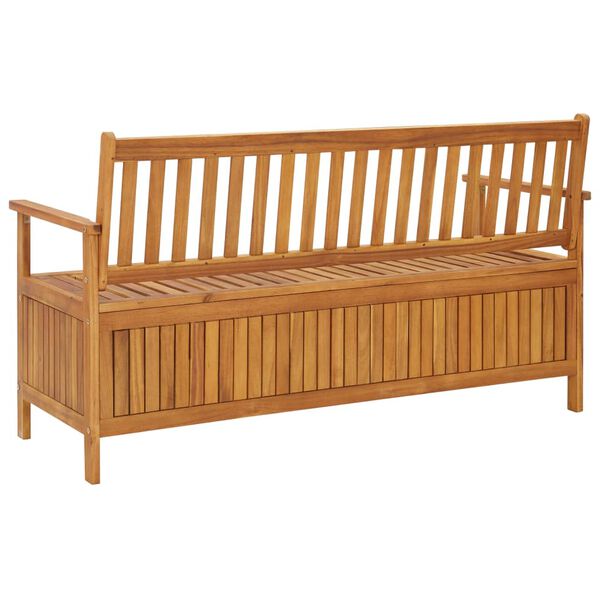vidaXL Banc de rangement de jardin 148 cm bois d'acacia solide