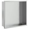 vidaXL Niche de douche argent&eacute; bross&eacute; 32x32x9 cm acier inoxydable
