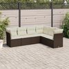 vidaXL Salon de jardin avec coussins 6 pcs marron r&eacute;sine tress&eacute;e