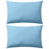 vidaXL Oreiller d'extérieur lot de 2 60 x 40 cm Bleu clair