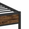 vidaXL Cadre de lit sans matelas ch&ecirc;ne fum&eacute; 100x190 cm bois ing&eacute;nierie