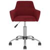 vidaXL Chaises &agrave; manger pivotantes lot de 4 Rouge bordeaux Velours