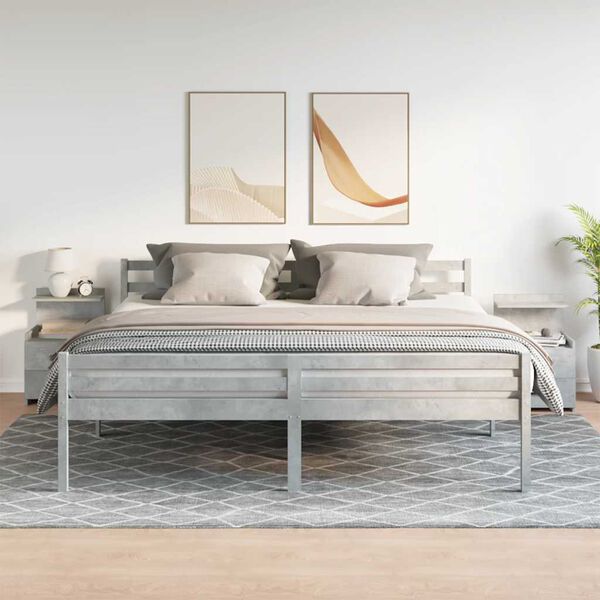 vidaXL Tables de chevet 2 pi&egrave;ces avec 2 tiroirs Gris b&eacute;ton 40 x 36,5 x 62 cm