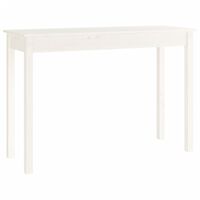 vidaXL Table console Blanc 110x40x75 cm Bois massif de pin