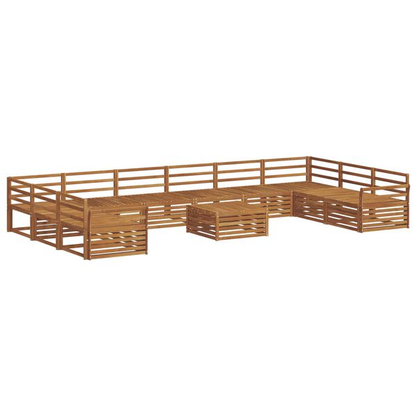 vidaXL Ensembles de canap&eacute;s 11 pcs Naturel Bois d'Acacia Massif