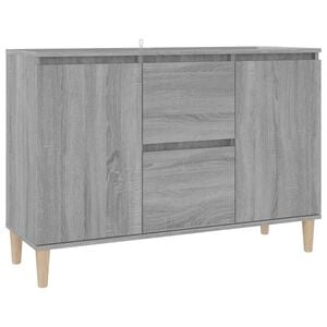 vidaXL Buffet Sonoma gris 101x35x70 cm Bois d'ing&eacute;nierie