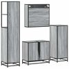 vidaXL Ensemble de meubles de salle de bain 4 pcs sonoma gris