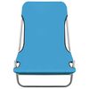 vidaXL Chaises longues pliables lot de 2 Acier et tissu Bleu