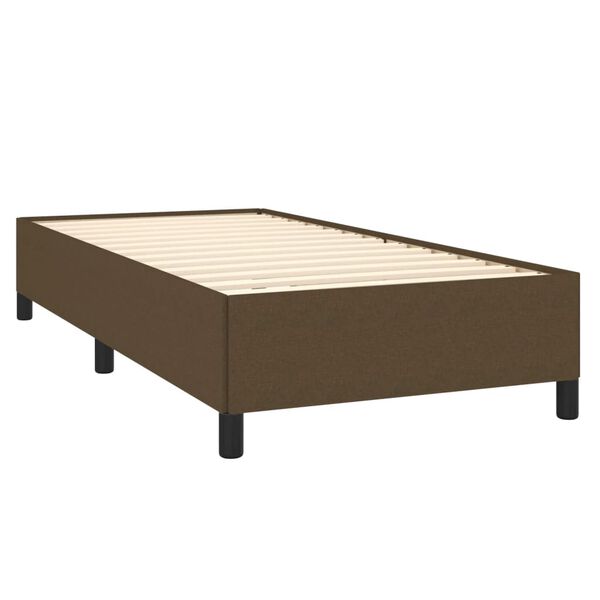 vidaXL Sommier &agrave; lattes de lit avec matelas Marron fonc&eacute; 80x200 cm