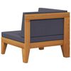 vidaXL Canapé d'angle sectionnel et coussins gris foncé Bois d'acacia