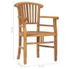 vidaXL Ensemble &agrave; manger de jardin 9 pcs bois de teck solide
