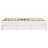 vidaXL Cadre de lit sans matelas avec tiroirs 135x190 cm bois de pin